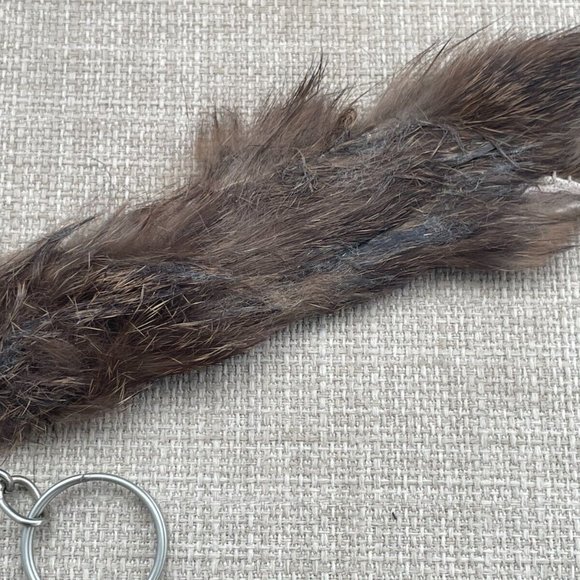 Real Fur Keys Holder Brown Fur Keychain handmade Key ring - Picture 6 of 8
